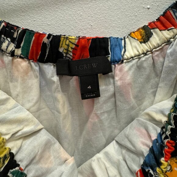 J.Crew Off the Shoulder Tropical Print Dress Size 4 - Picture 4 of 5